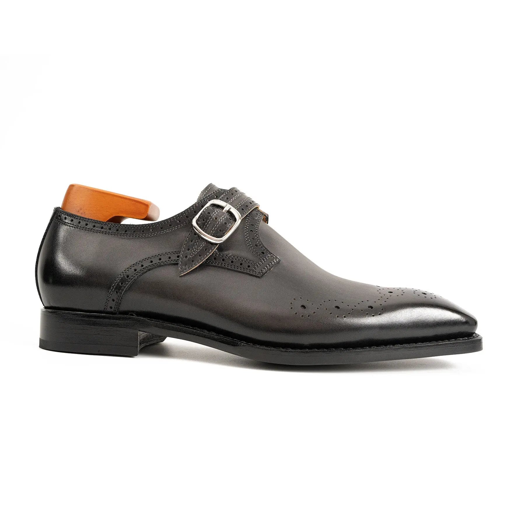 Black Monk Strap Dress Shoe