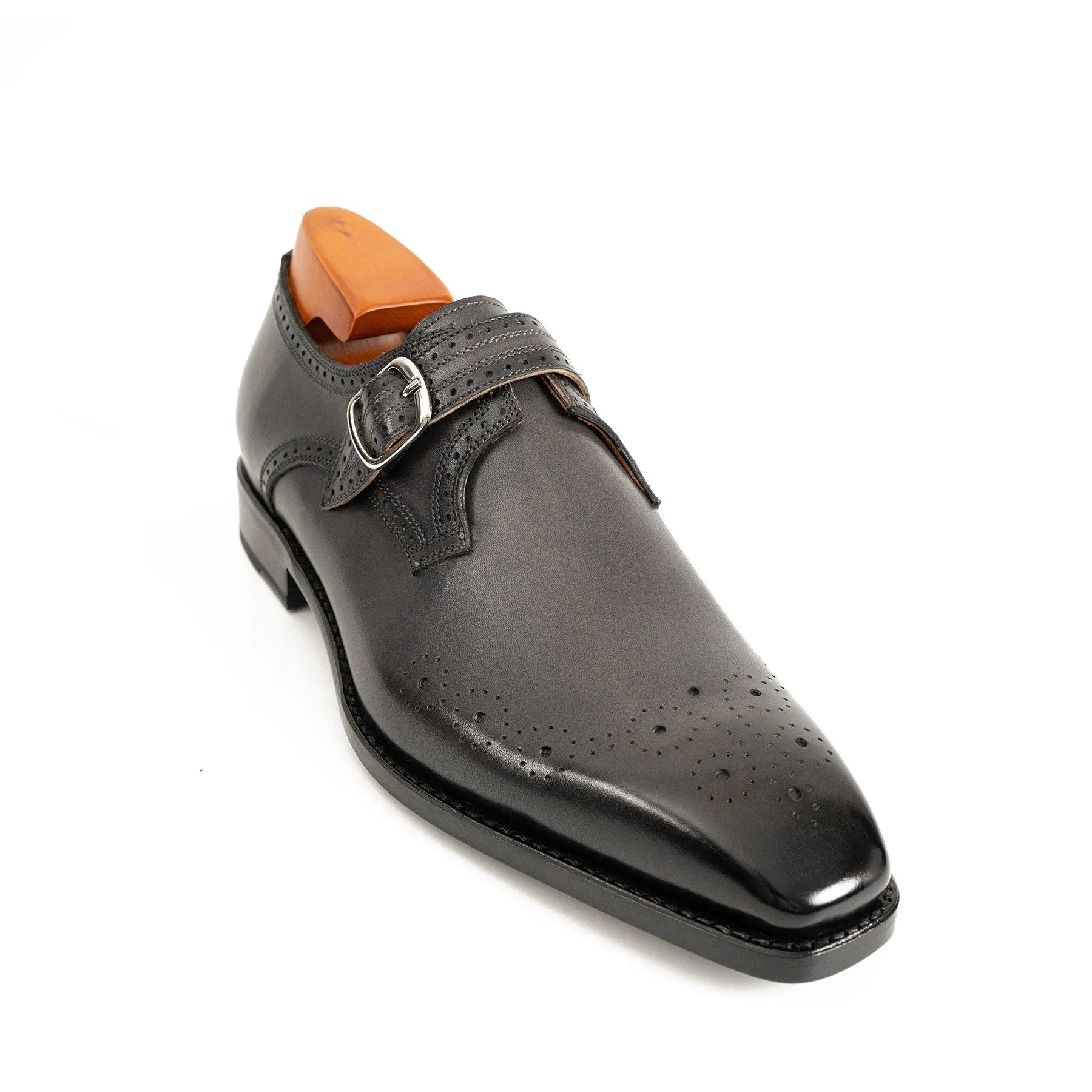 Black Monk Strap Dress Shoe
