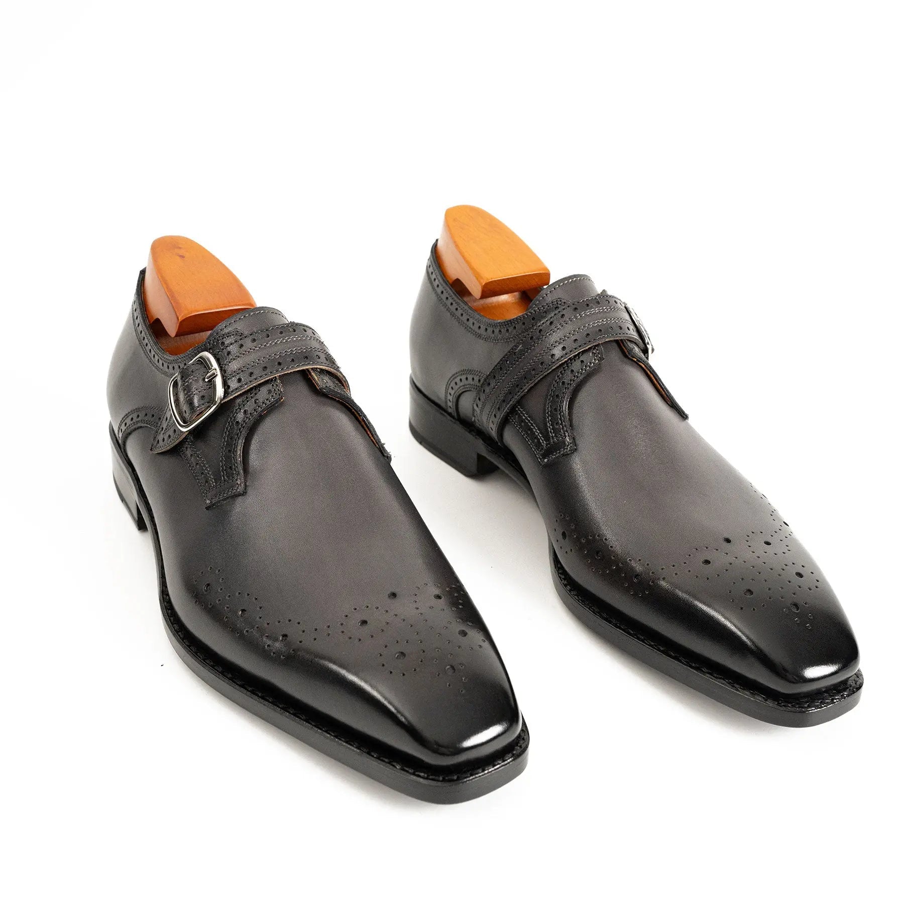 Black Monk Strap Dress Shoe