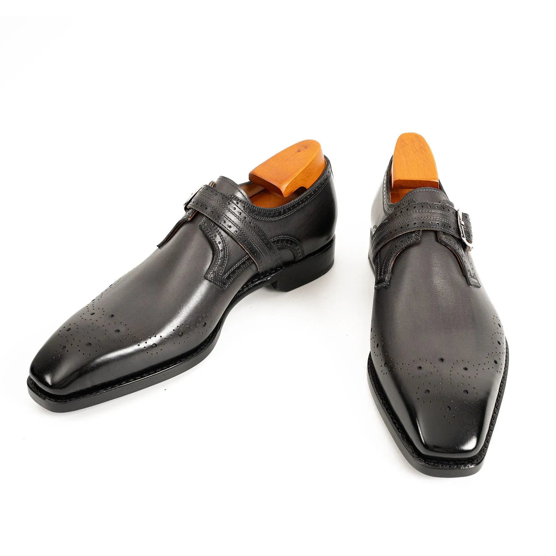 Black Monk Strap Dress Shoe