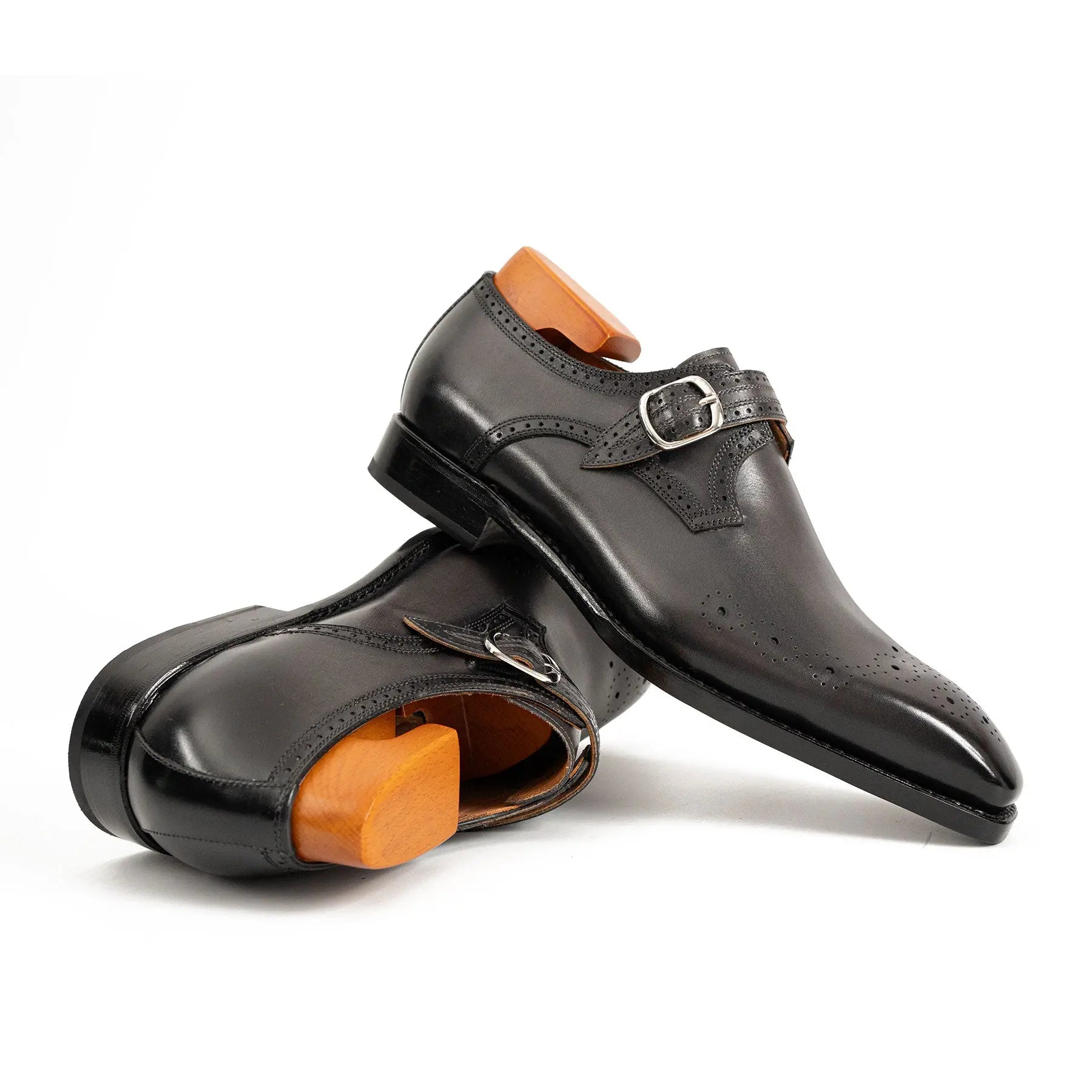 Black Monk Strap Dress Shoe