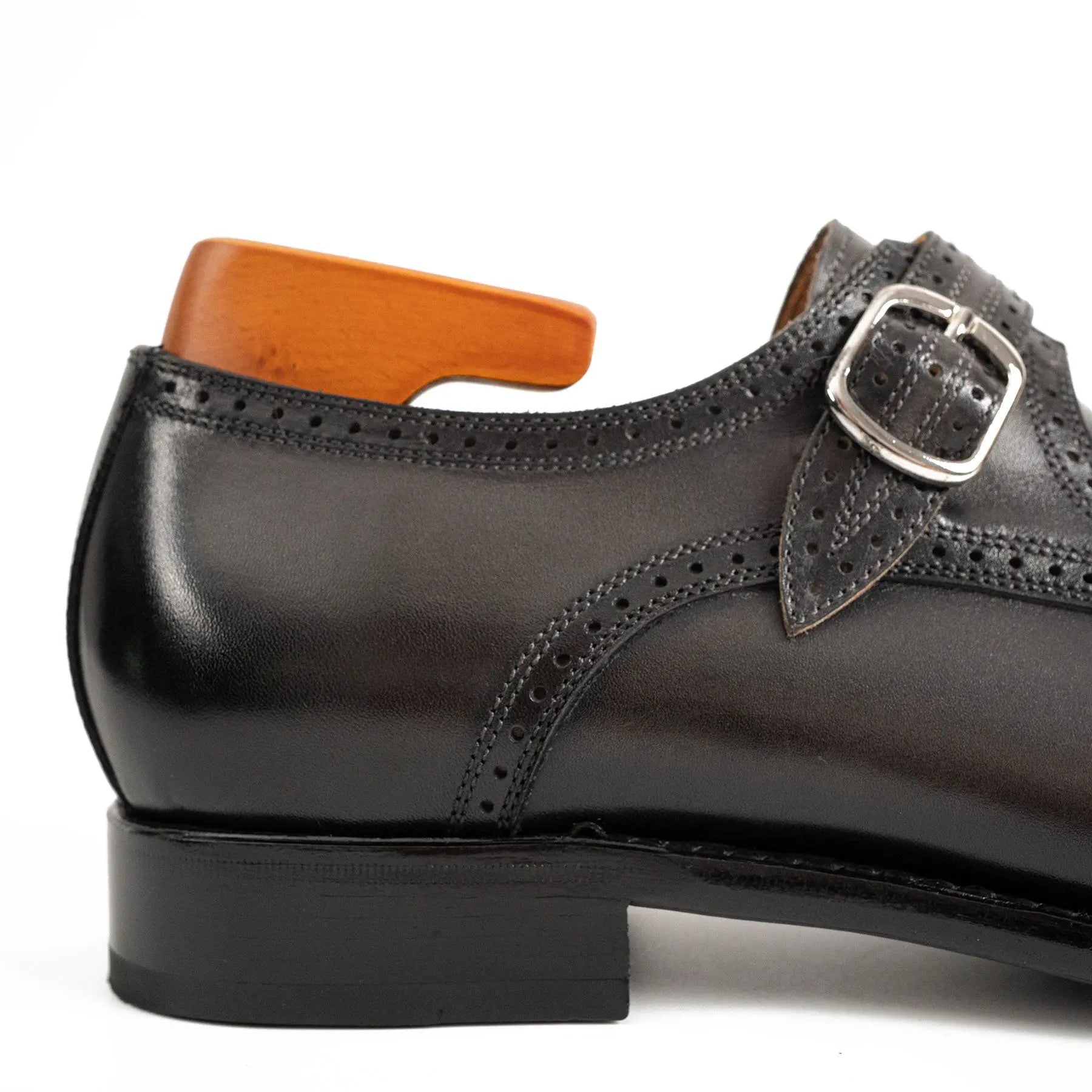 Black Monk Strap Dress Shoe