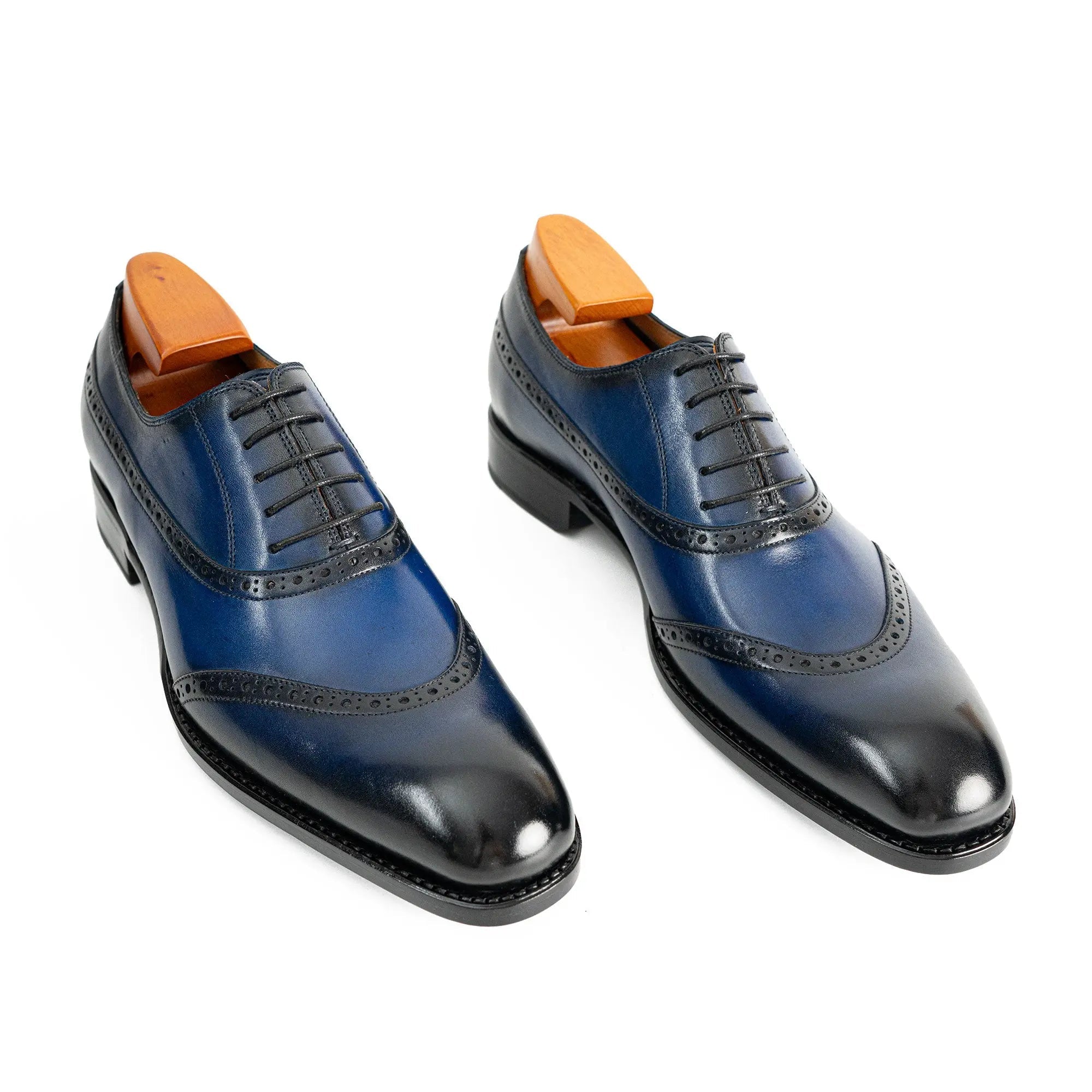 Blue Burnished Goodyear Oxford