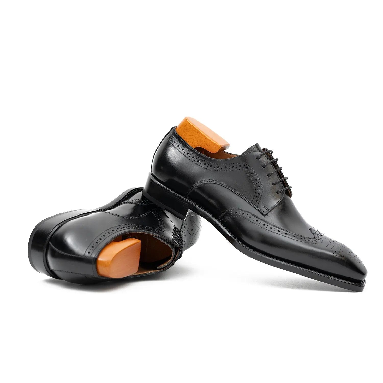 Black Goodyear Wingtip Derby