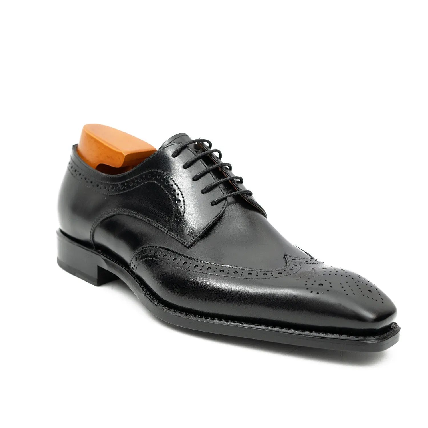 Black Goodyear Wingtip Derby