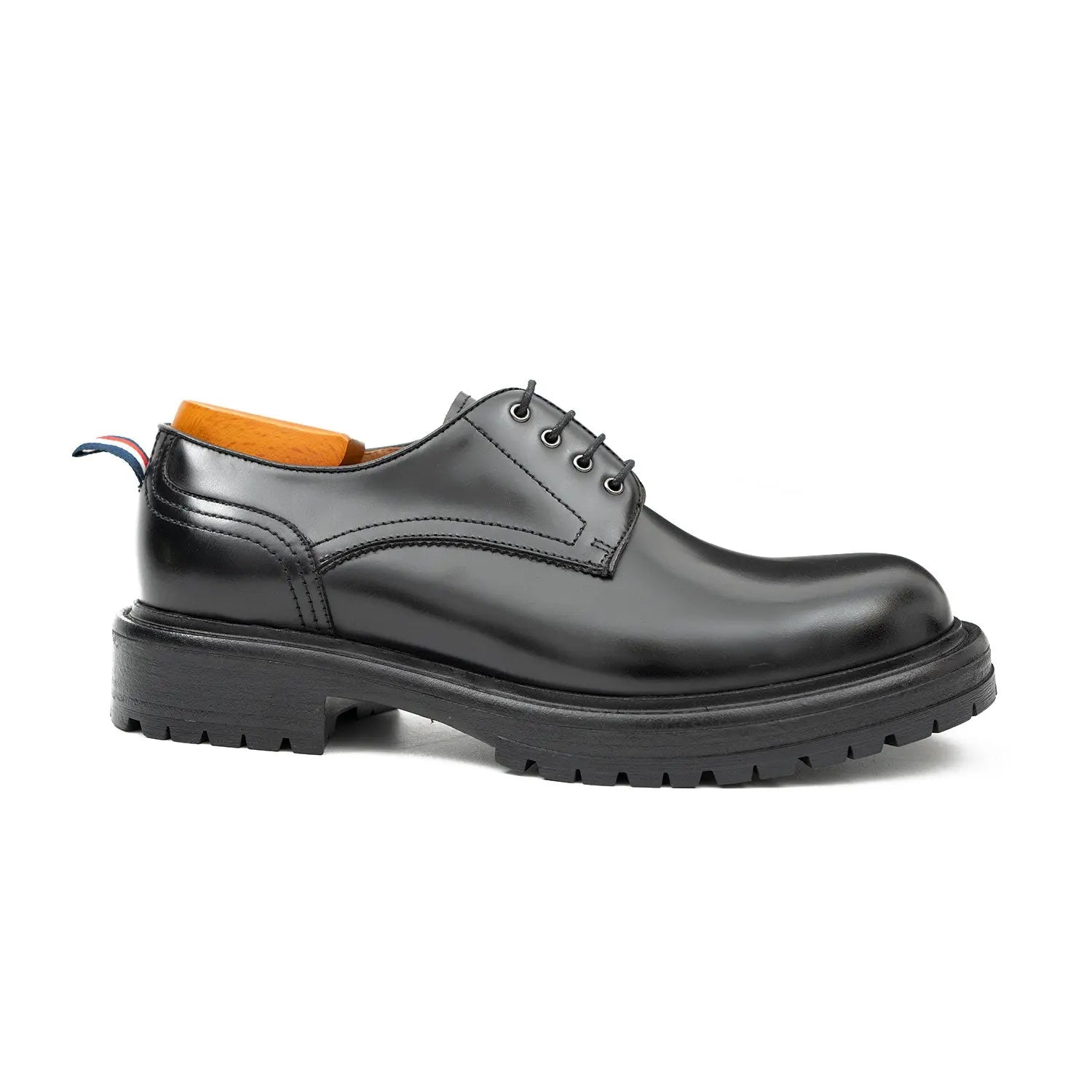 Black Calf Derby Shoes
