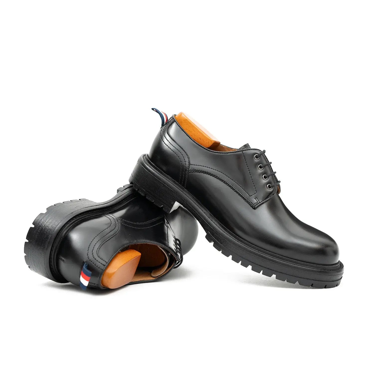 Black Calf Derby Shoes