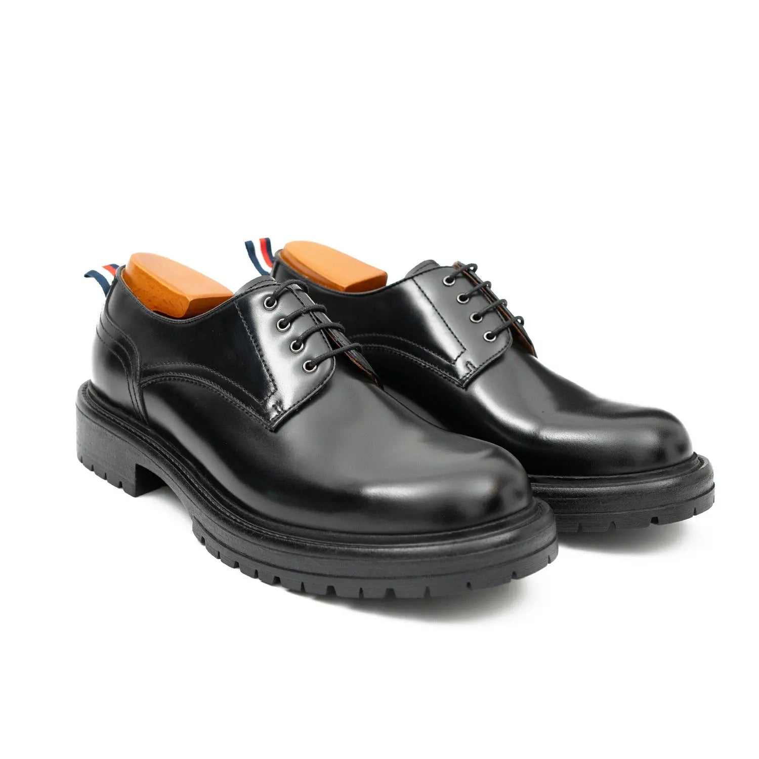 Black Calf Derby Shoes