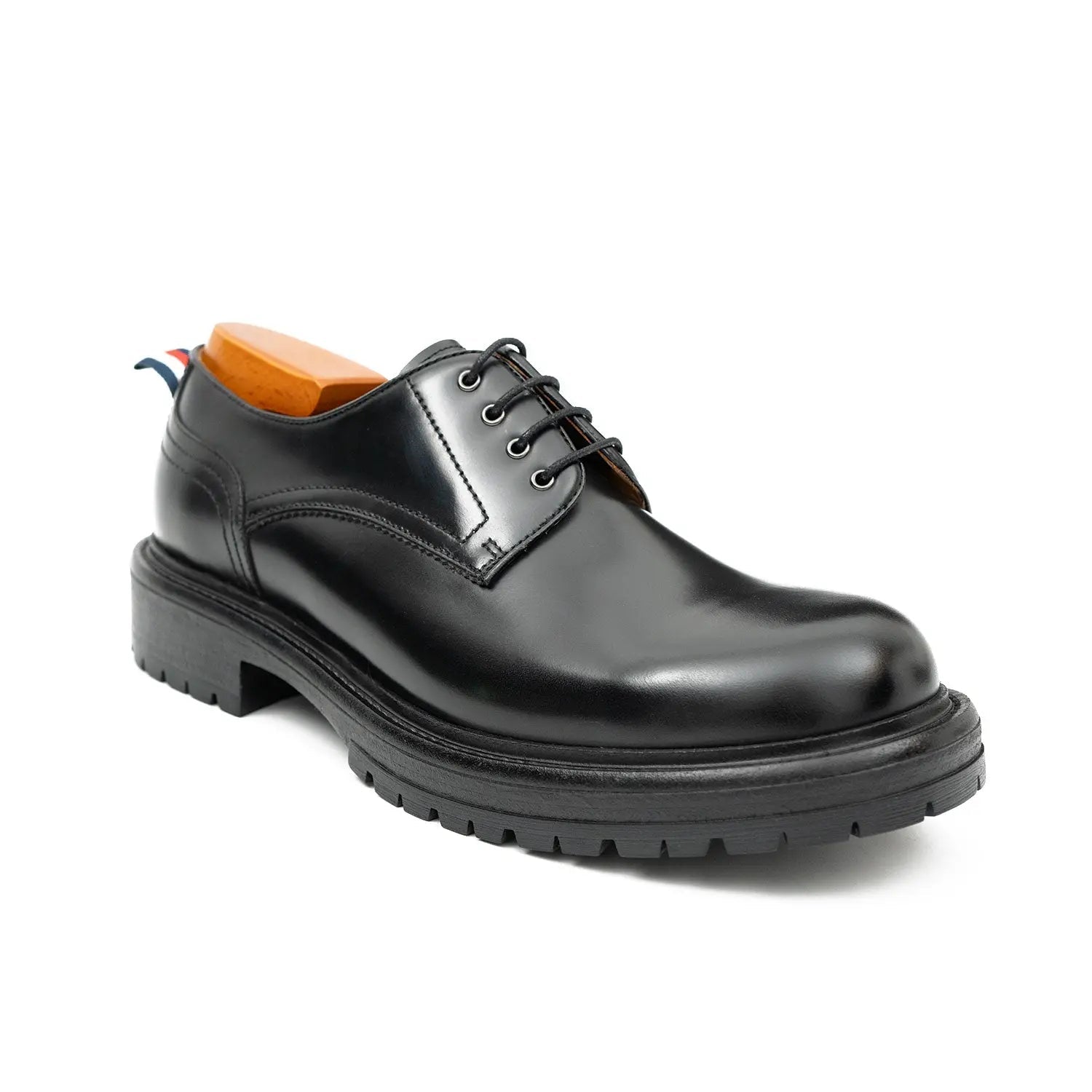 Black Calf Derby Shoes