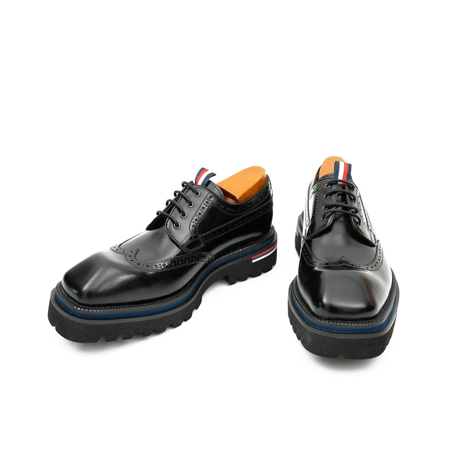 Black Lug Sole Derby Shoes