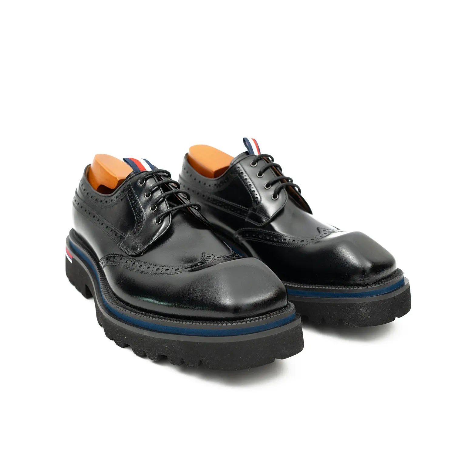 Black Lug Sole Derby Shoes