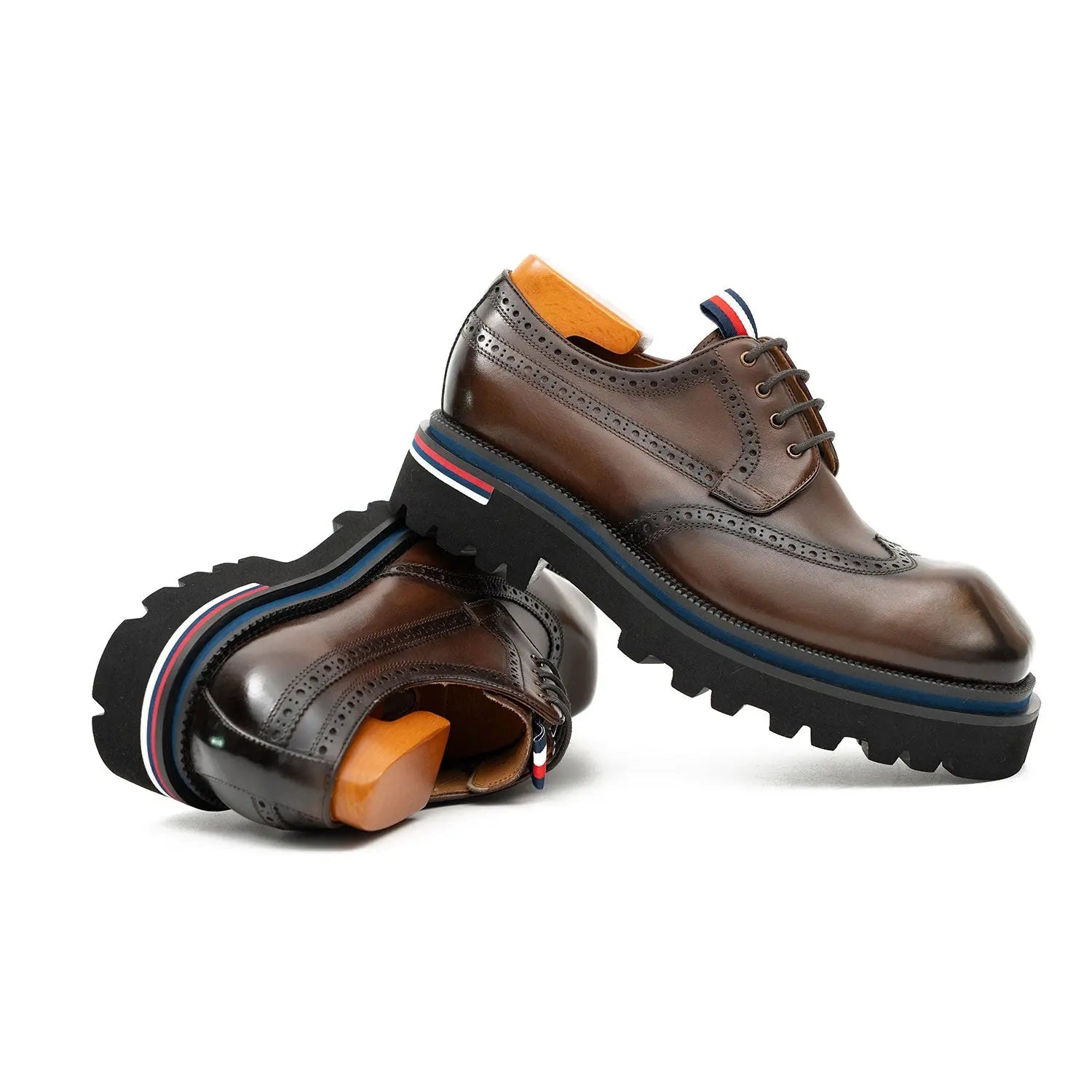 Square Toe Platform Derby Shoes