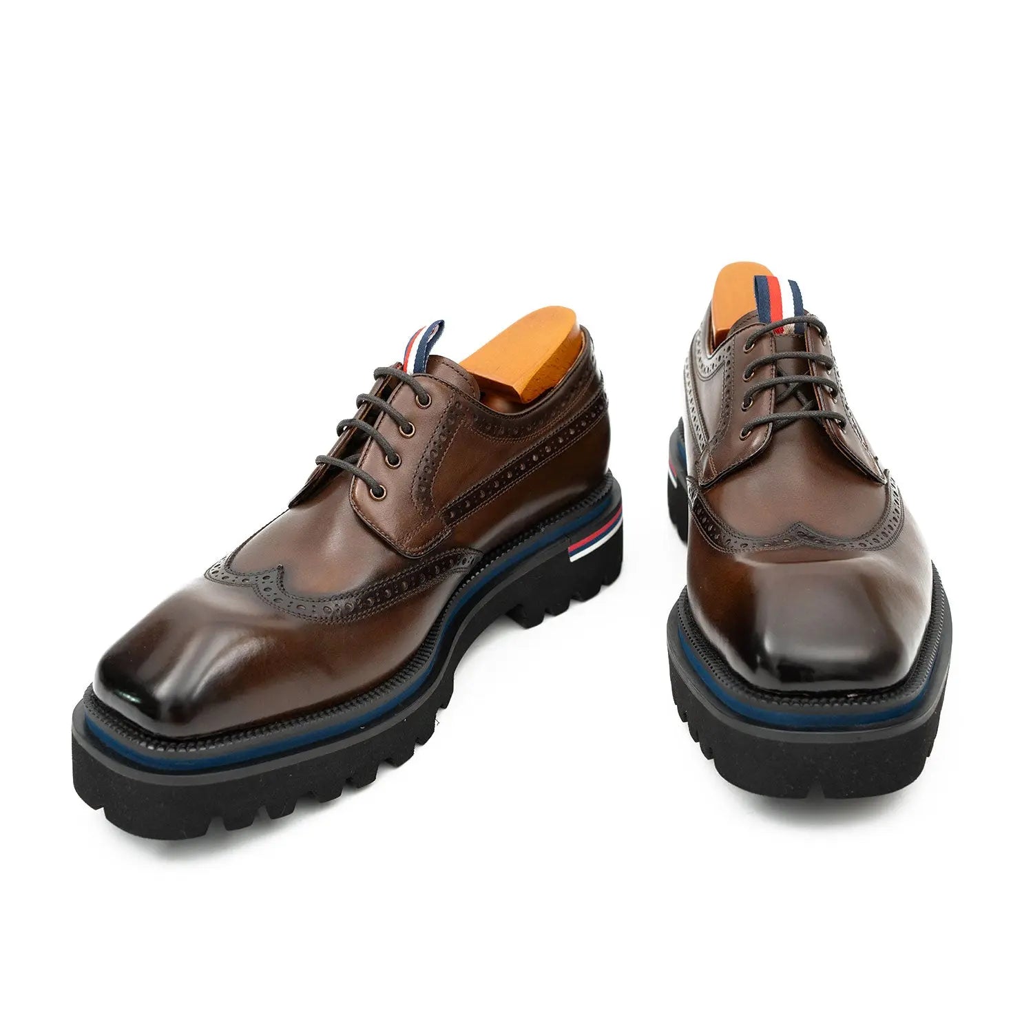 Square Toe Platform Derby Shoes