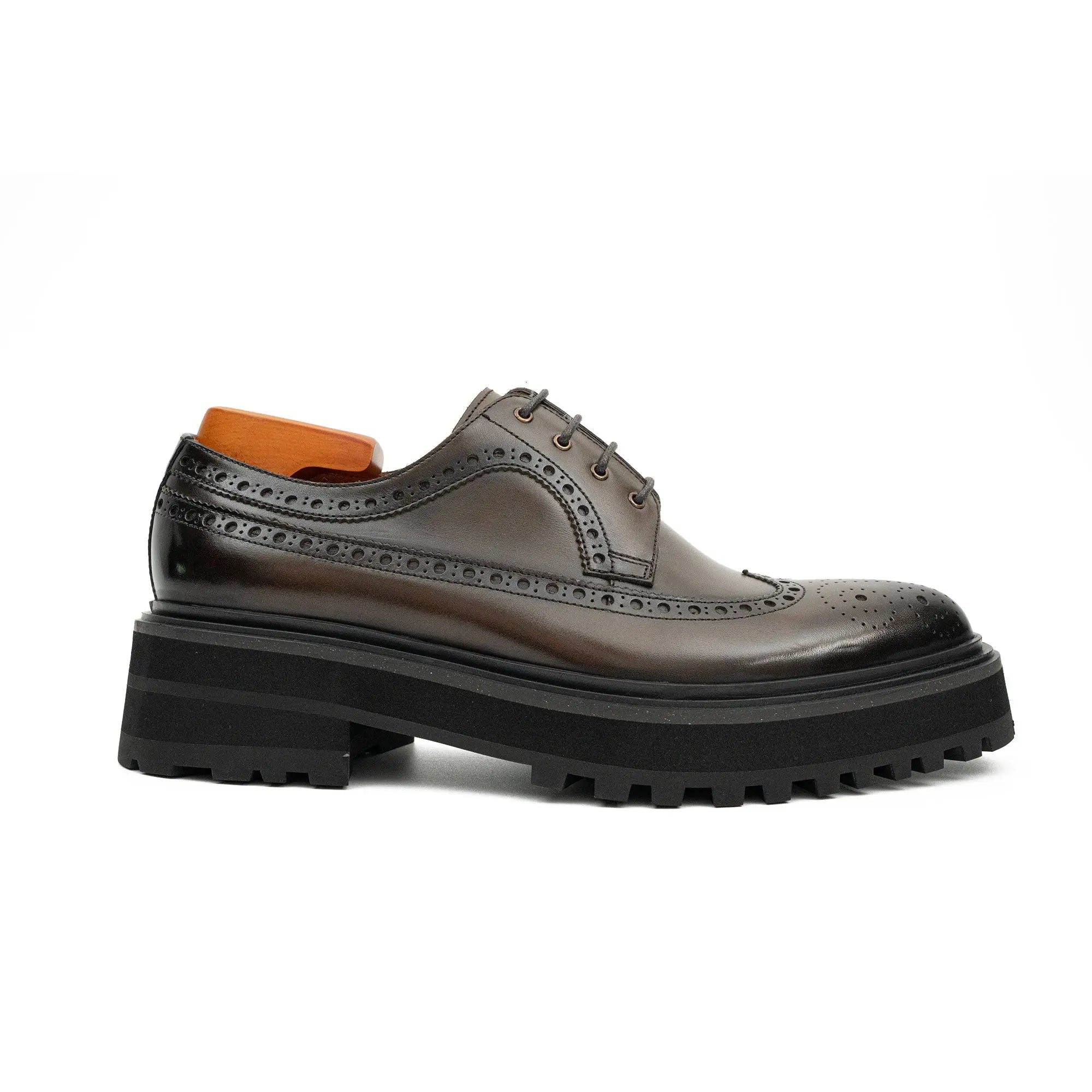 Espresso Lug Wingtip Derby