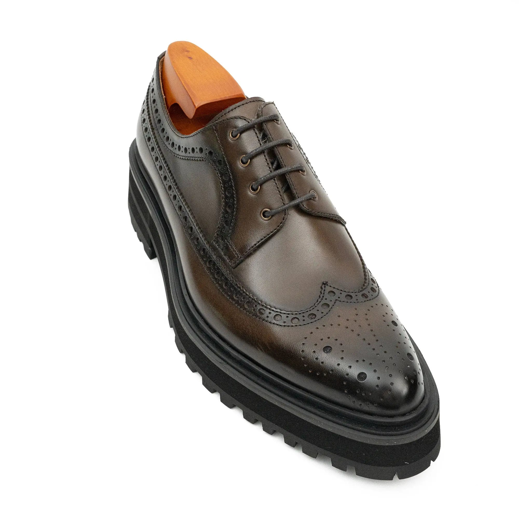 Espresso Lug Wingtip Derby