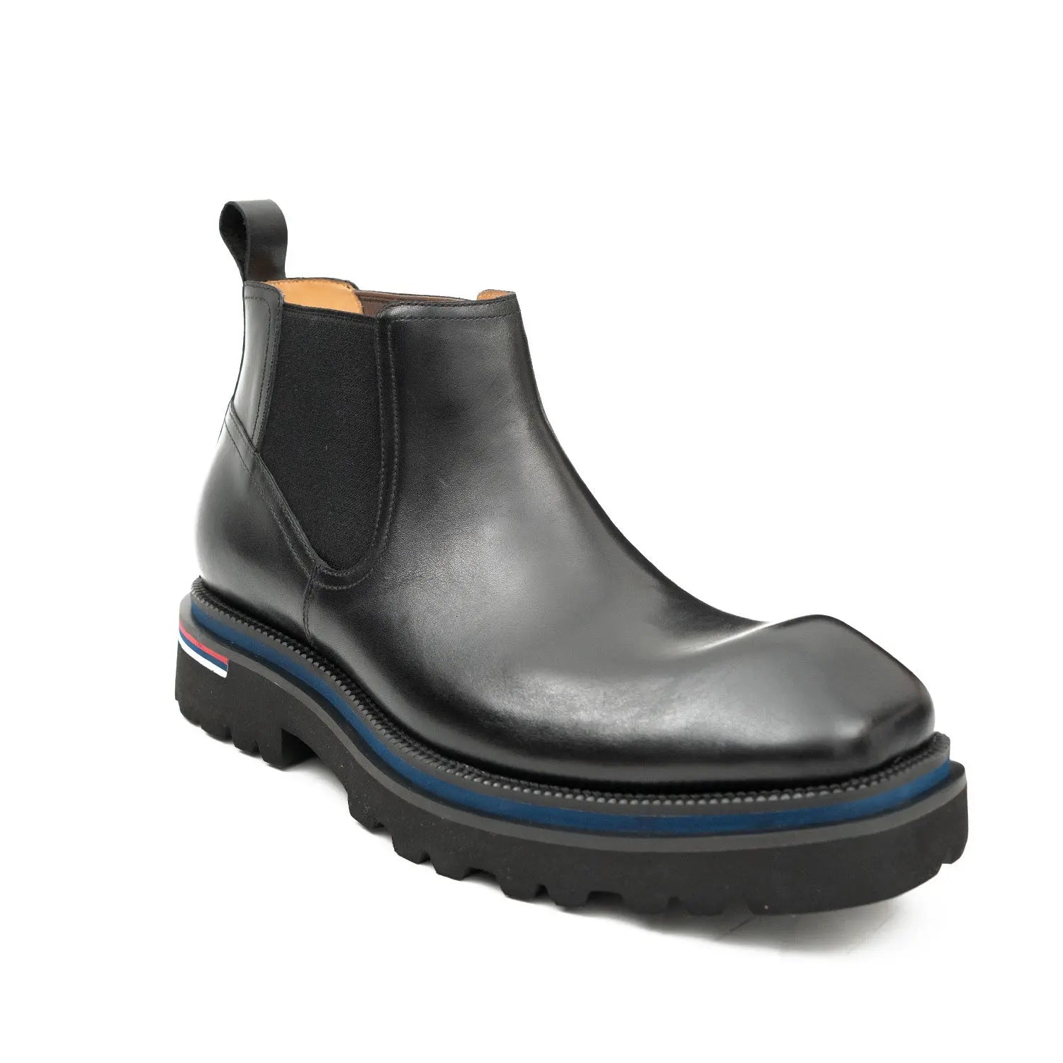 Black Lug Sole Chelsea Boots