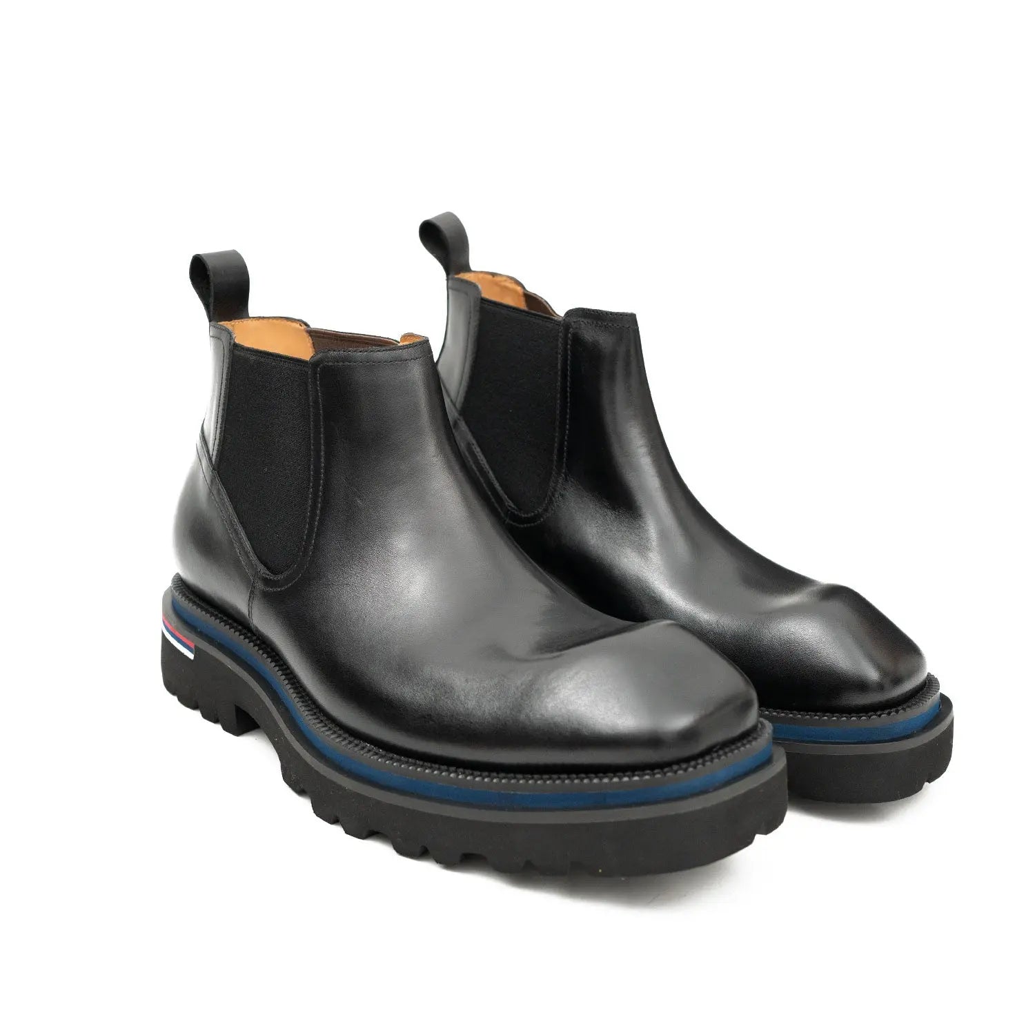 Black Lug Sole Chelsea Boots