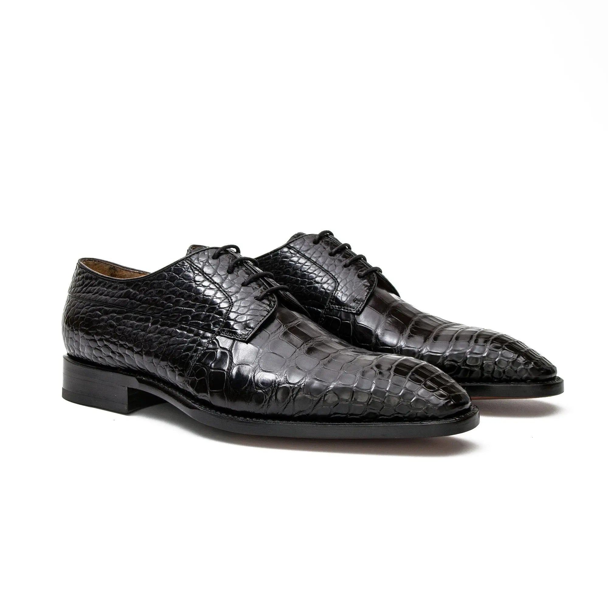 Black Genuine Crocodile Derby