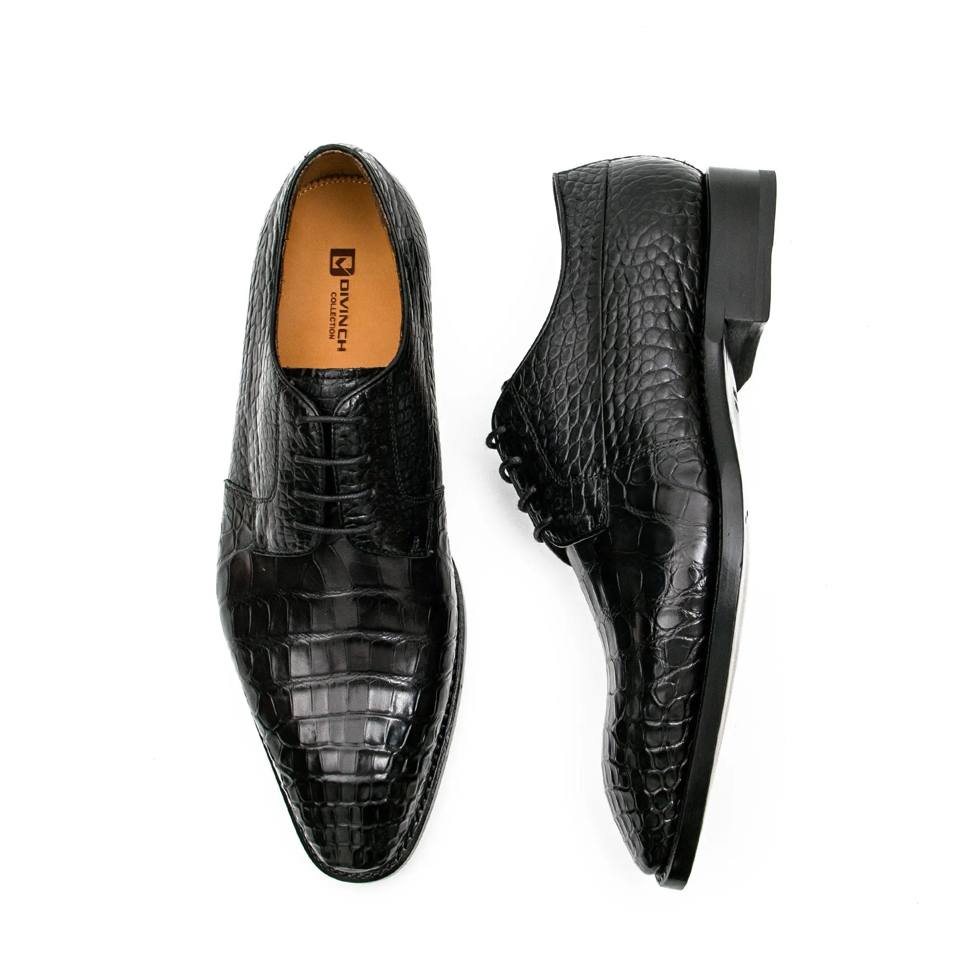 Black Genuine Crocodile Derby