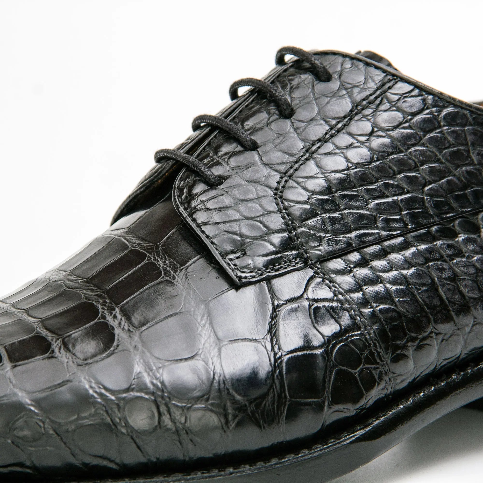 Black Genuine Crocodile Derby