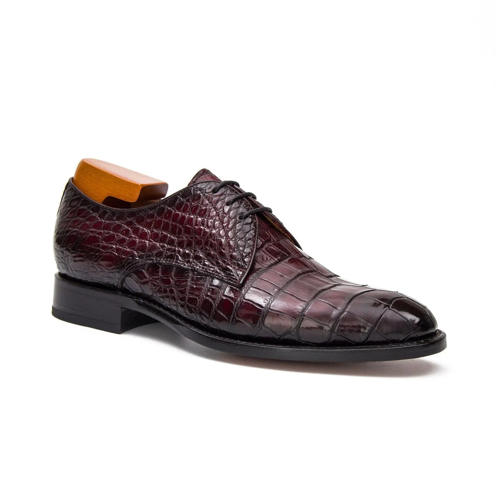 Burgundy Crocodile Oxford