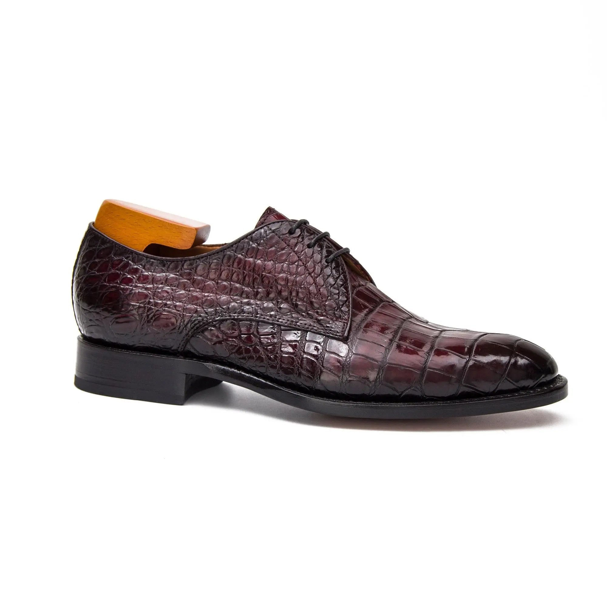 Burgundy Crocodile Oxford