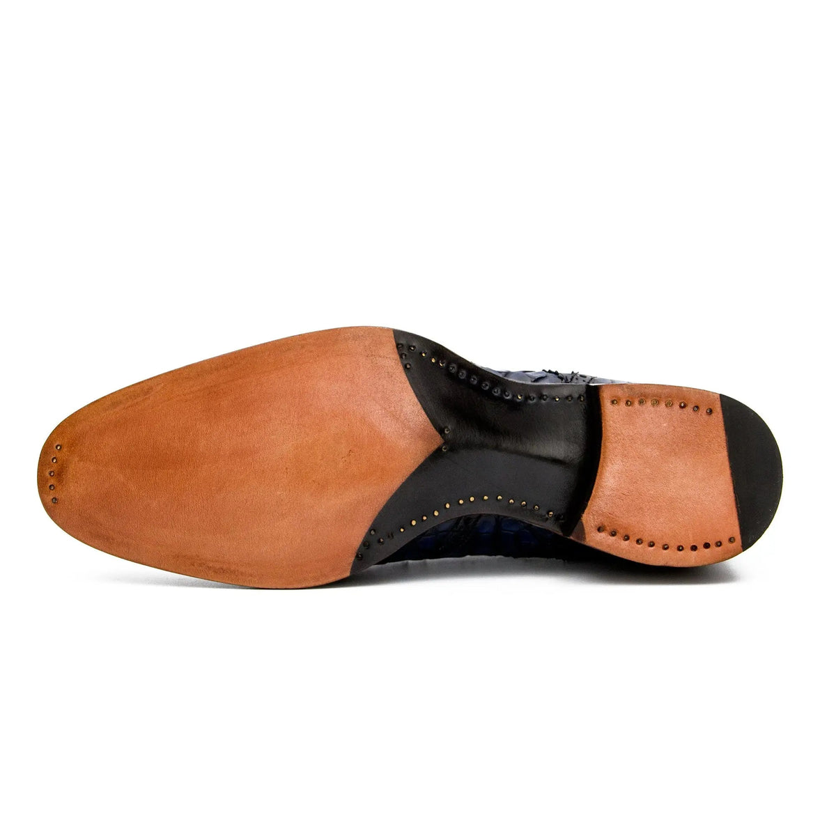 Brown Lizard Leather Derby Shoe