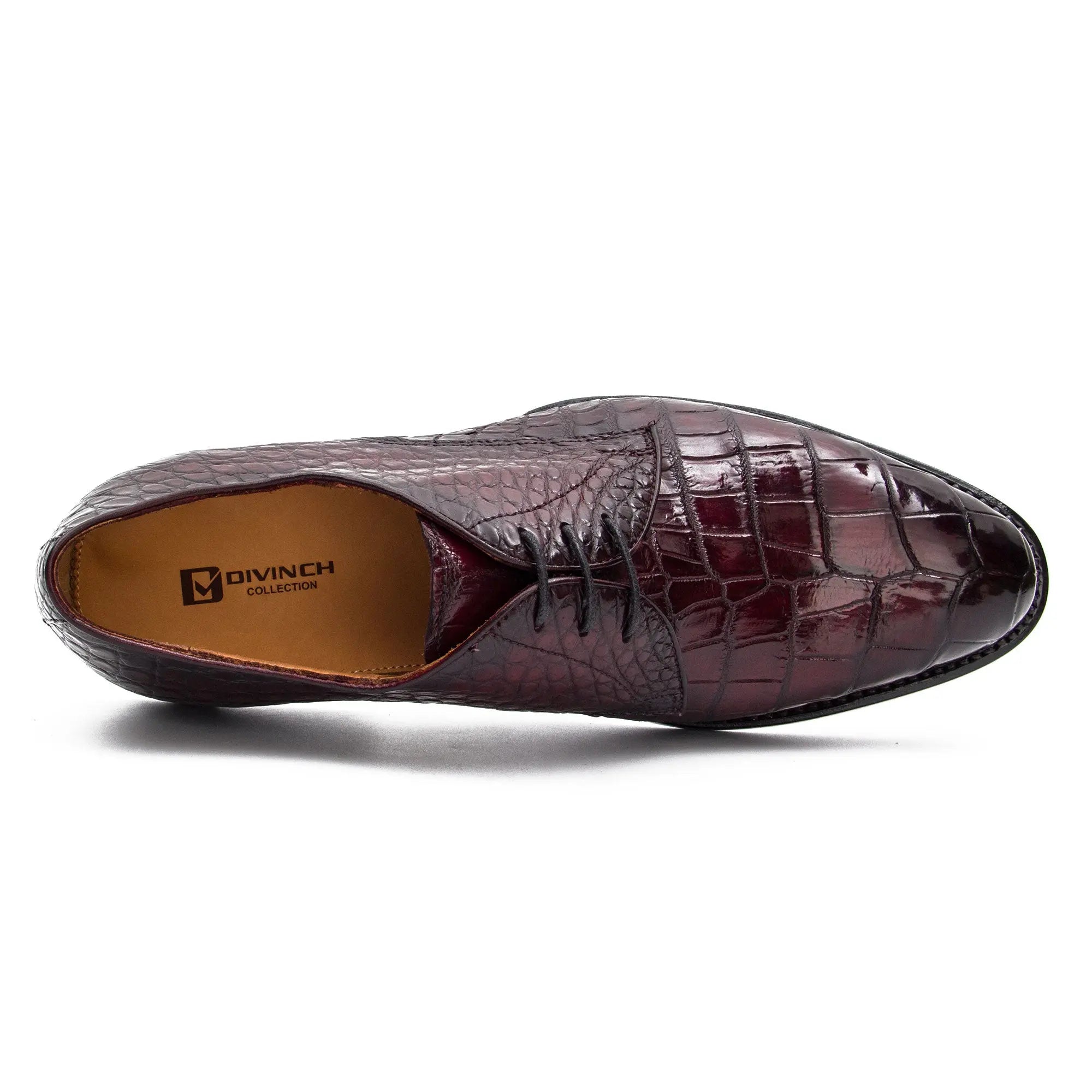 Burgundy Crocodile Oxford