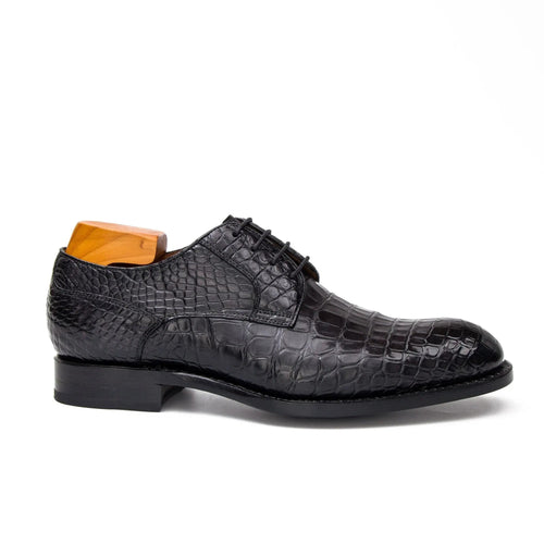 Black Crocodile Derby Oxford