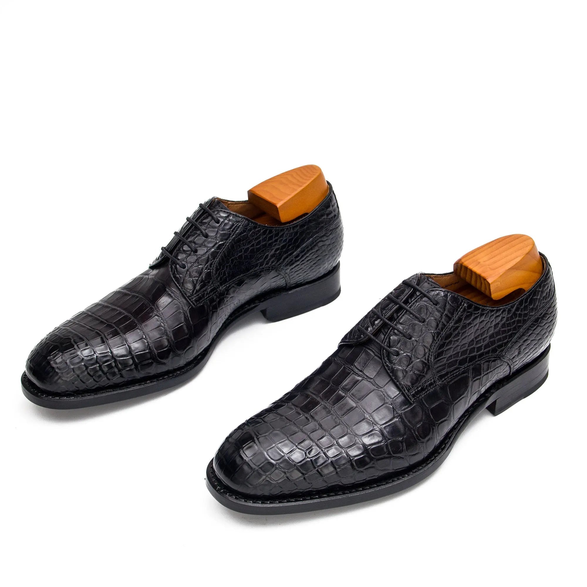 Black Crocodile Derby Oxford