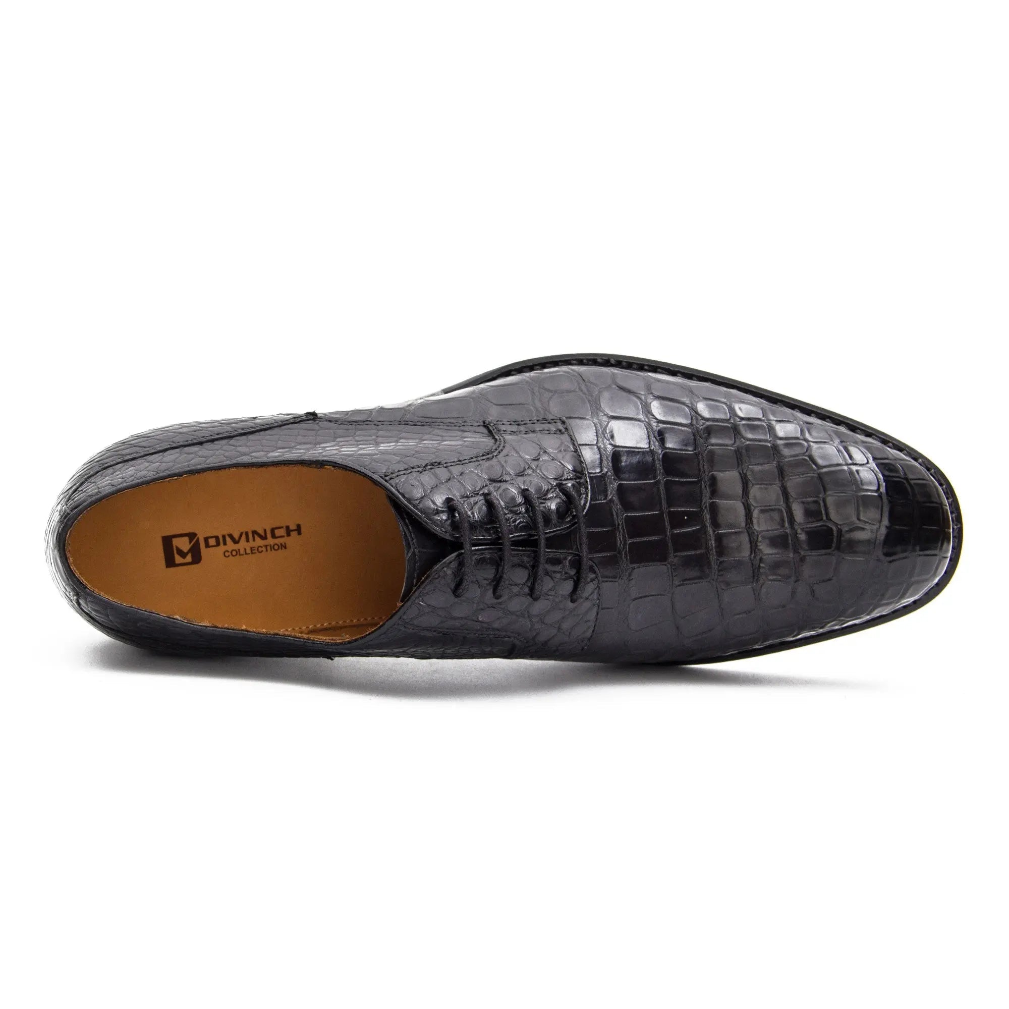 Black Crocodile Derby Oxford