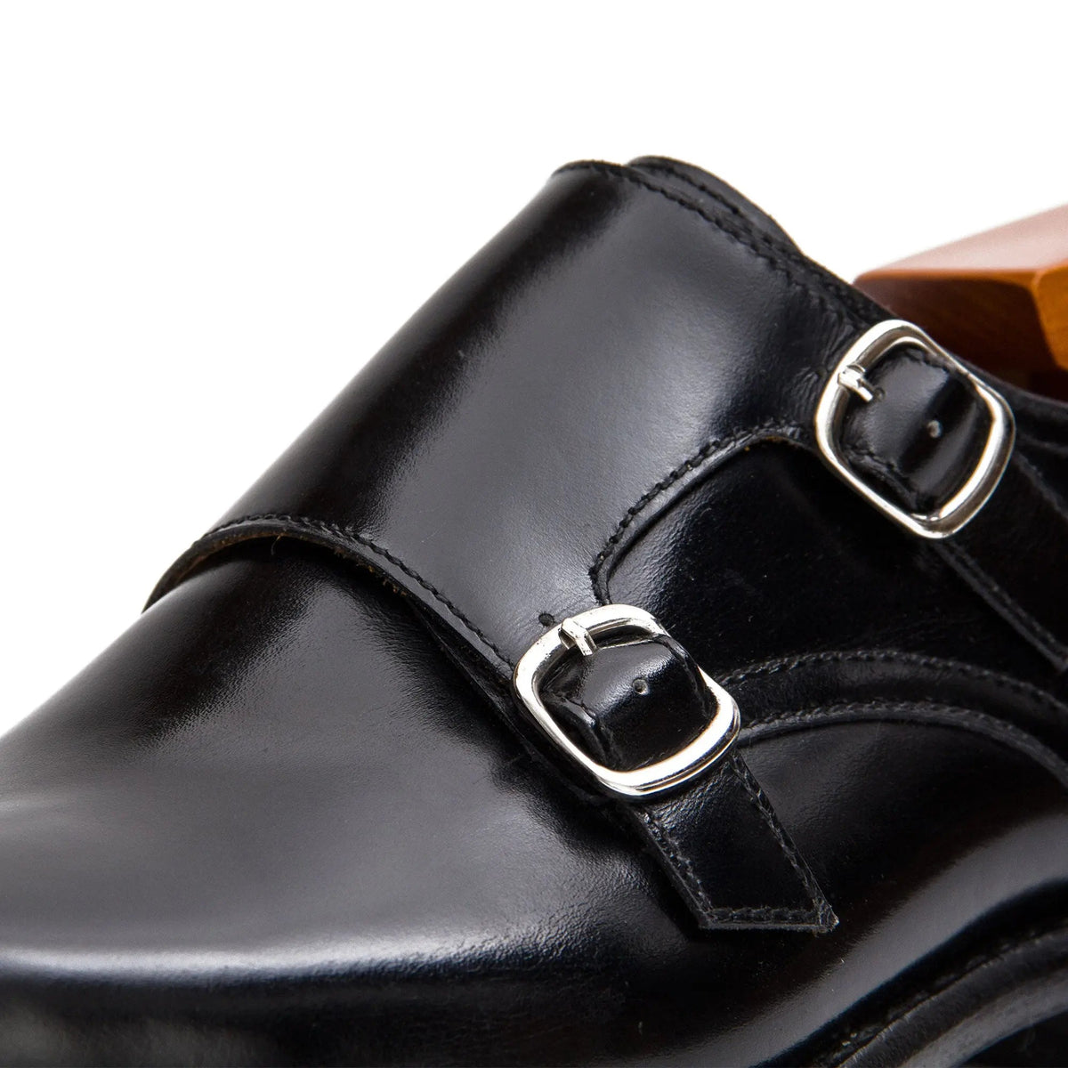 Black Double Monk Strap