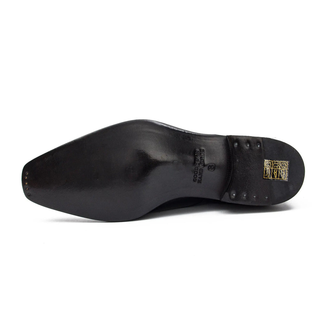 Black Double Monk Strap
