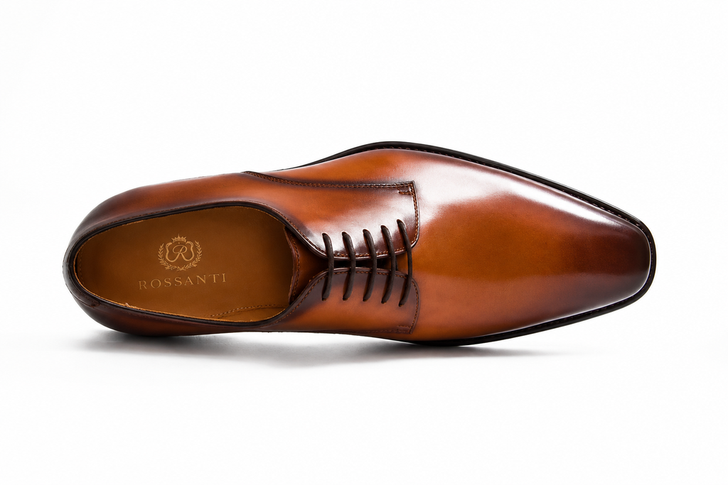 Cognac Wholecut Derby Shoe - product view 8