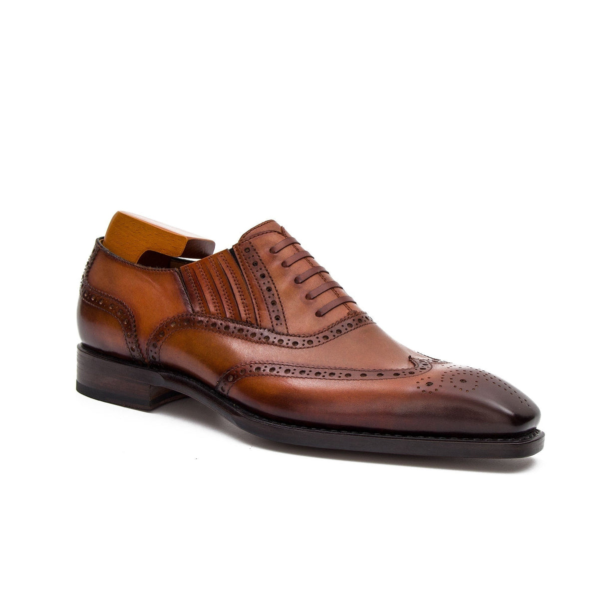 Cognac Wingtip Oxford