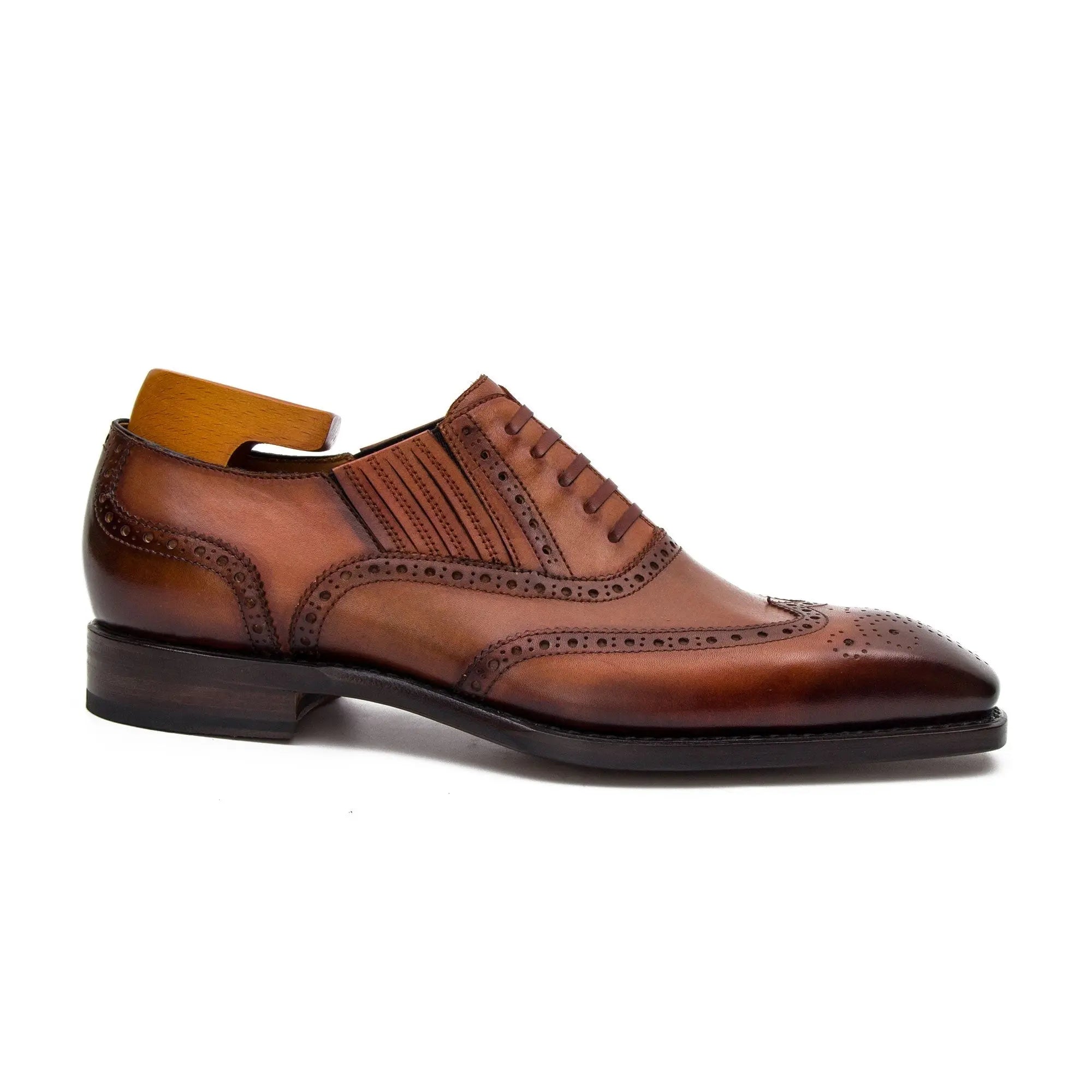 Cognac Wingtip Oxford