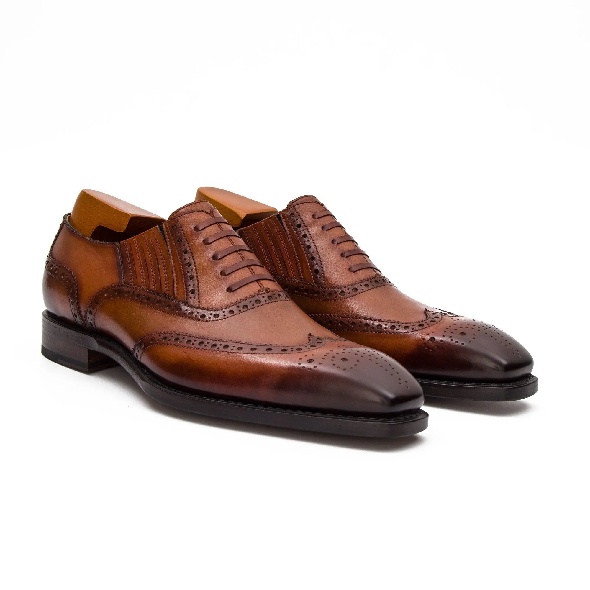 Cognac Wingtip Oxford
