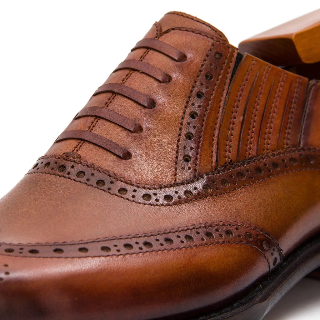 Cognac Wingtip Oxford