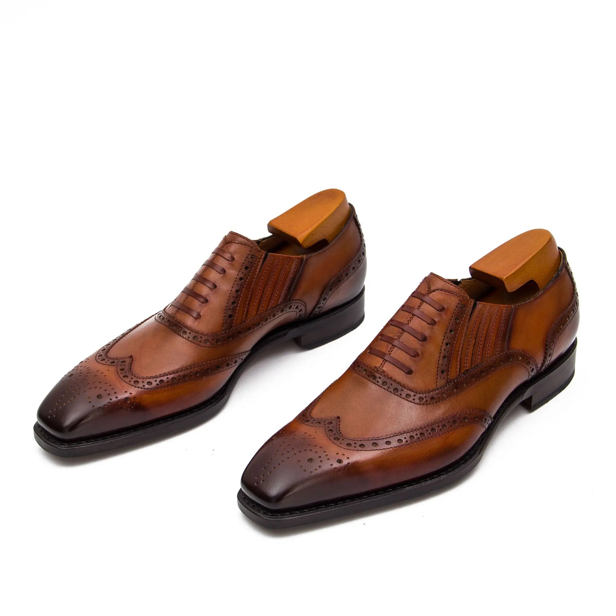 Cognac Wingtip Oxford