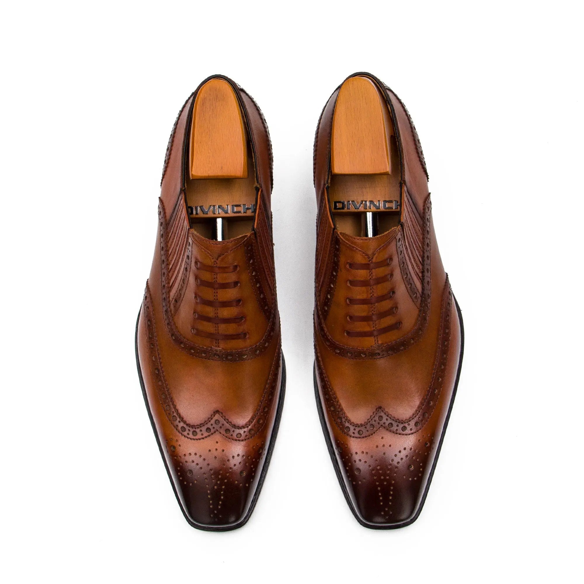 Cognac Wingtip Oxford