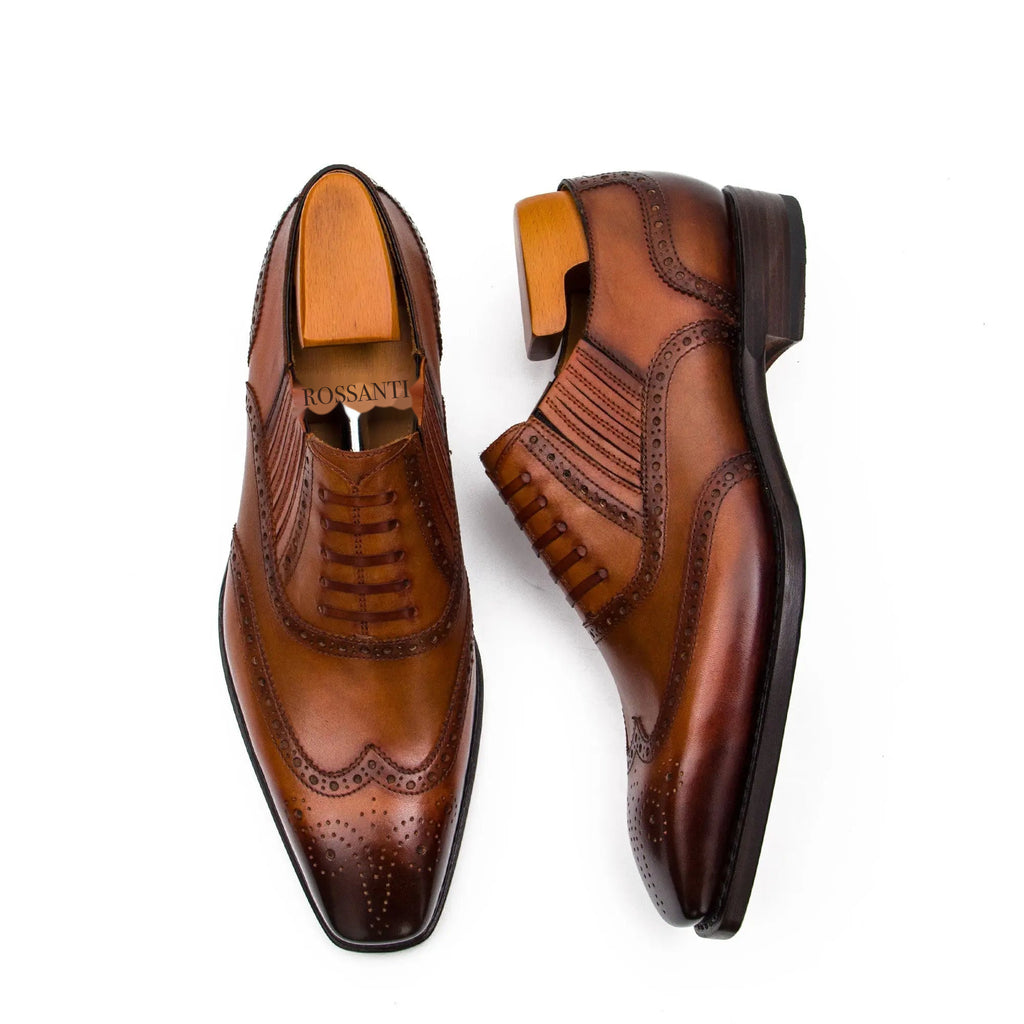 Cognac Wingtip Oxford
