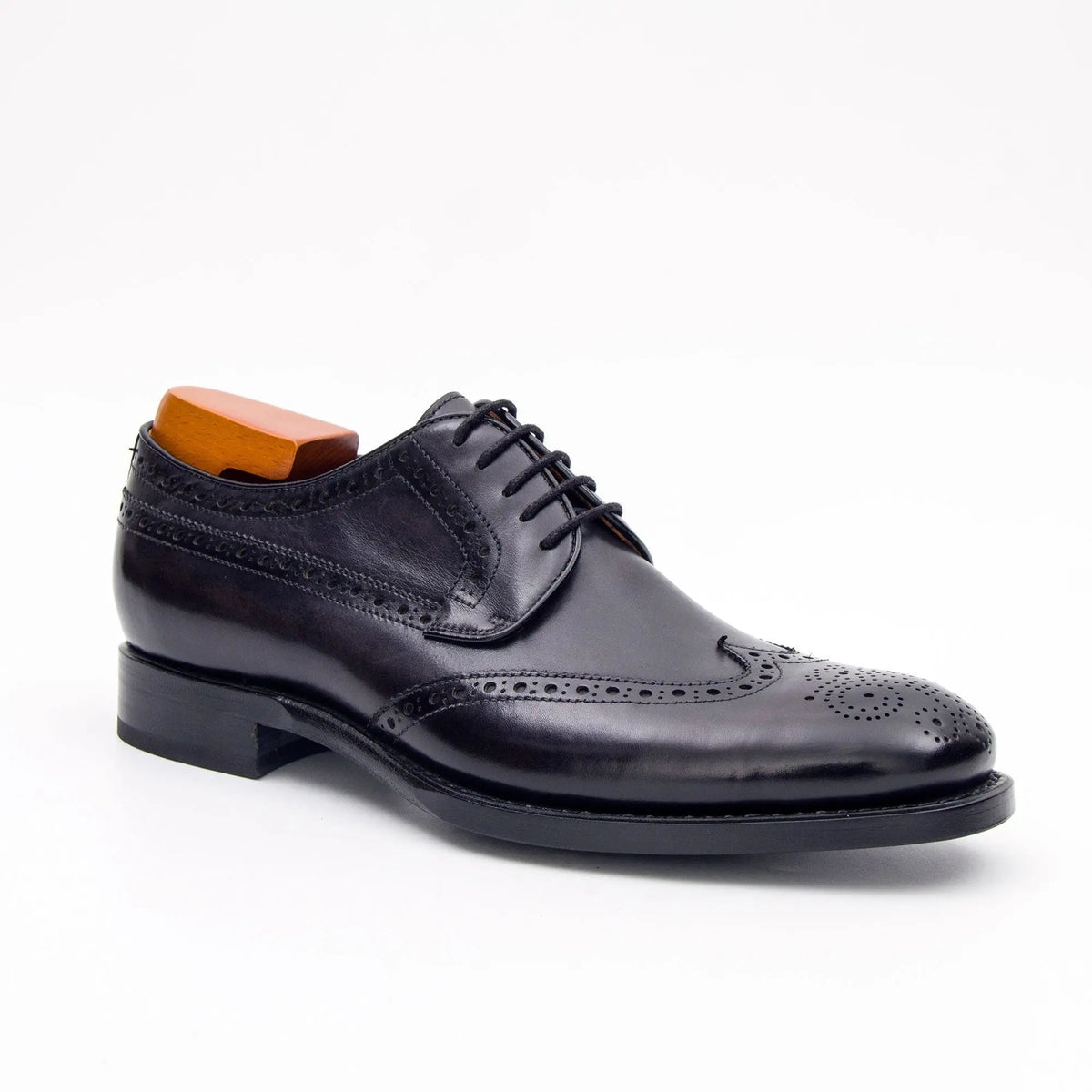 Black Brogue Derby Shoe