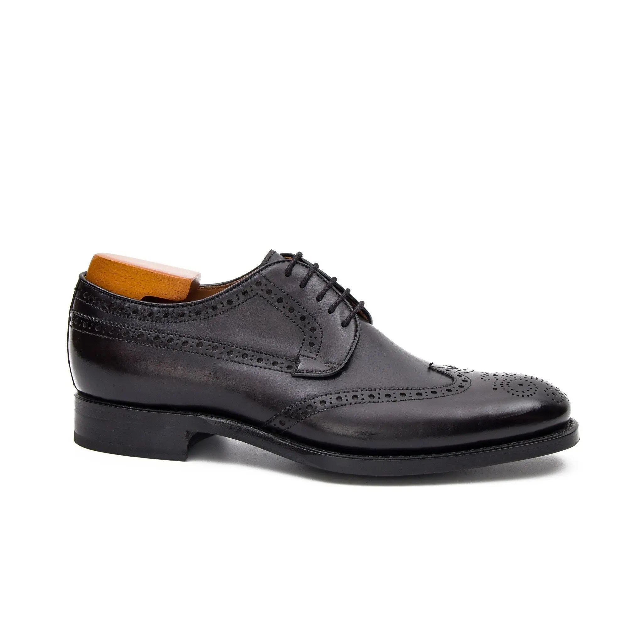Black Brogue Derby Shoe