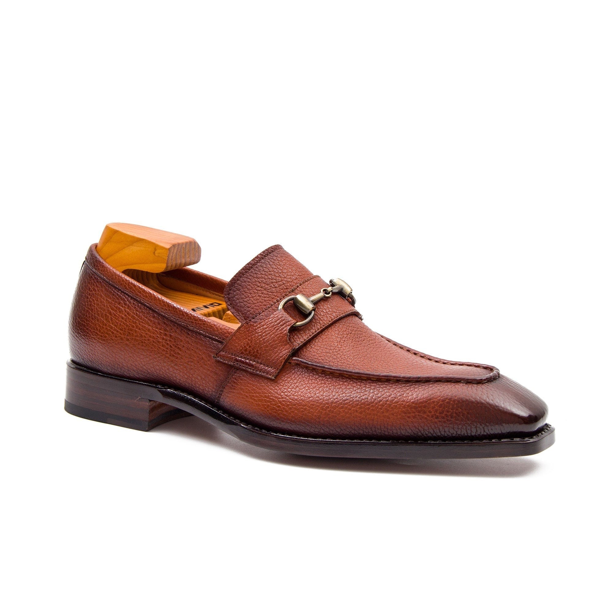 Cognac Horsebit Leather Loafer
