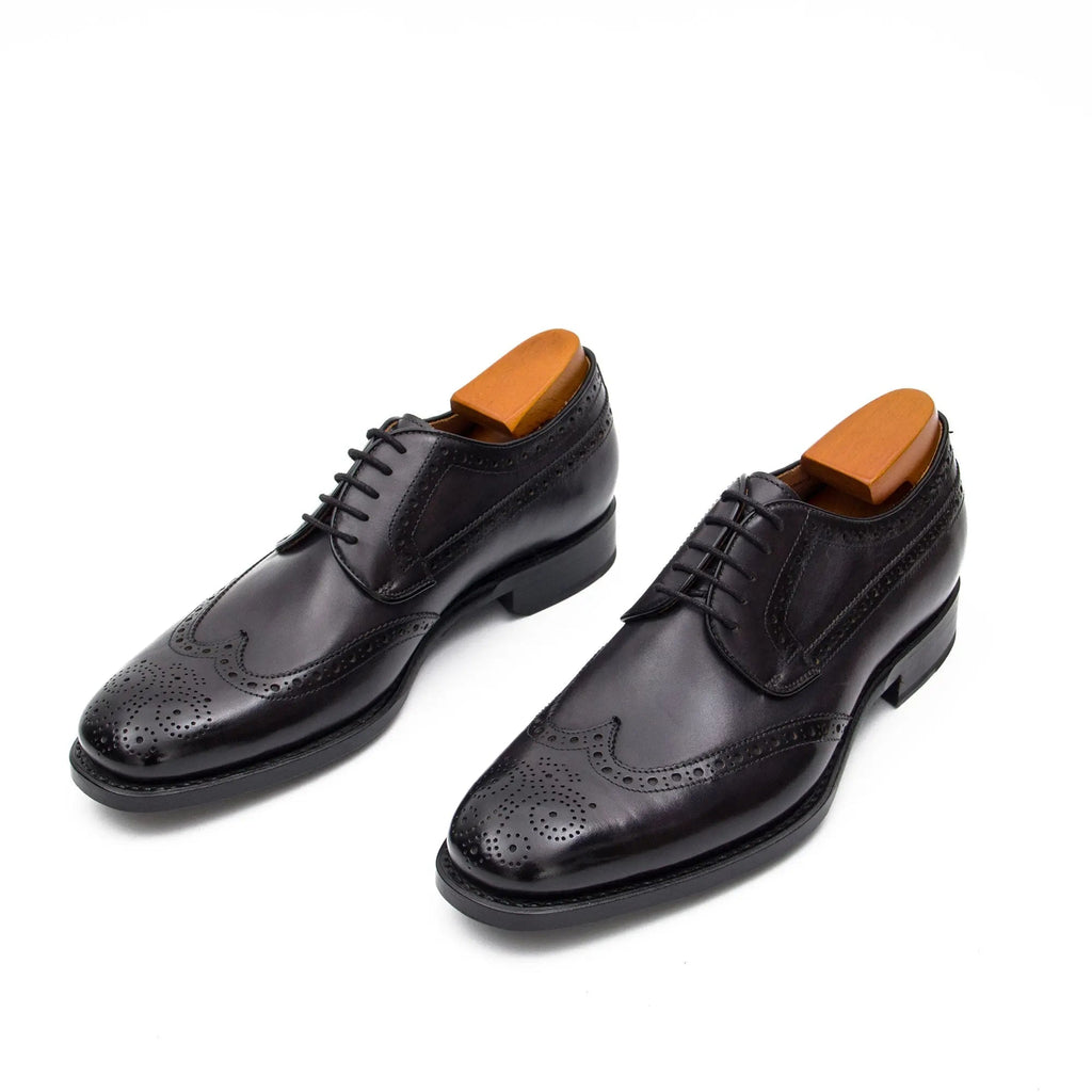 Black Brogue Derby Shoe
