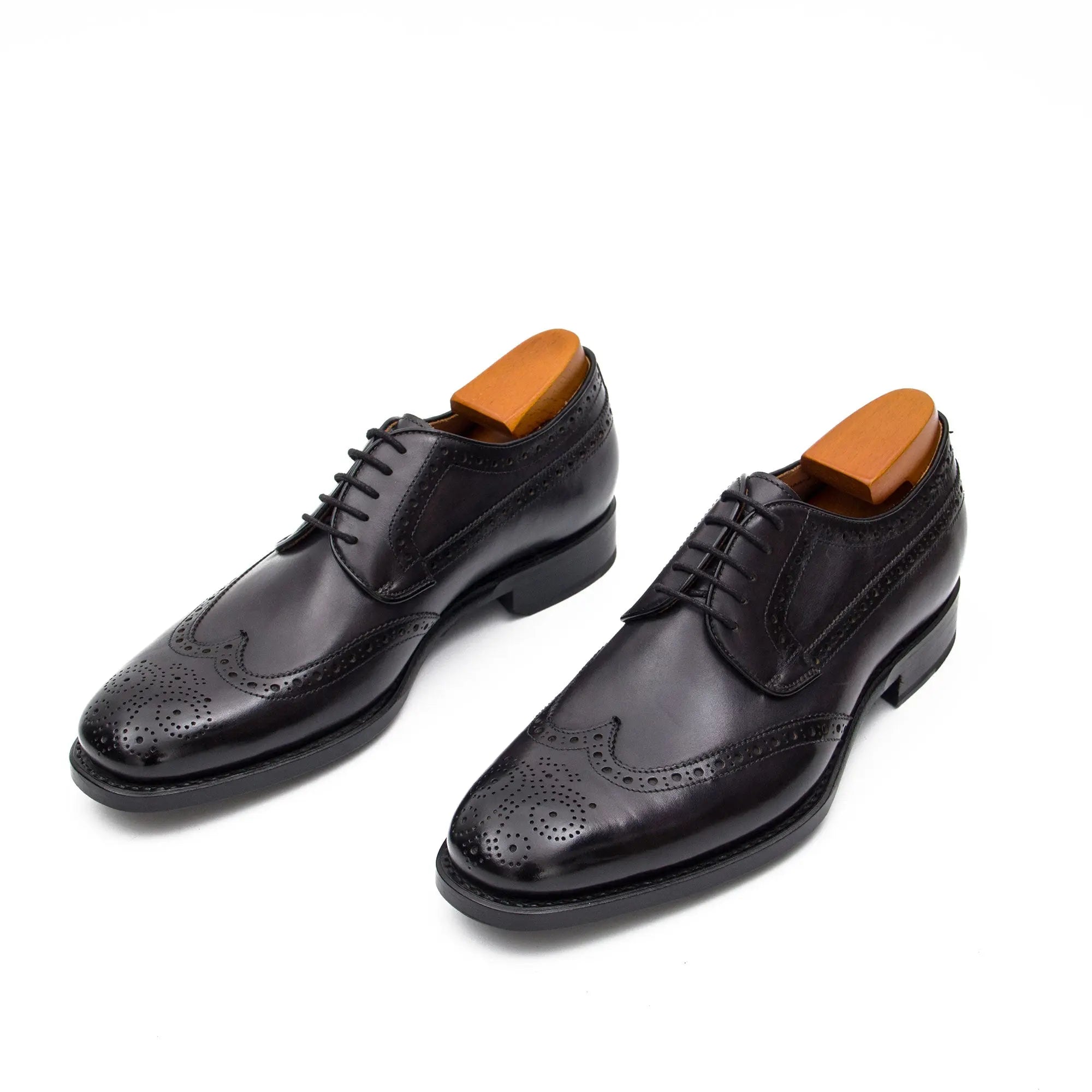Black Brogue Derby Shoe