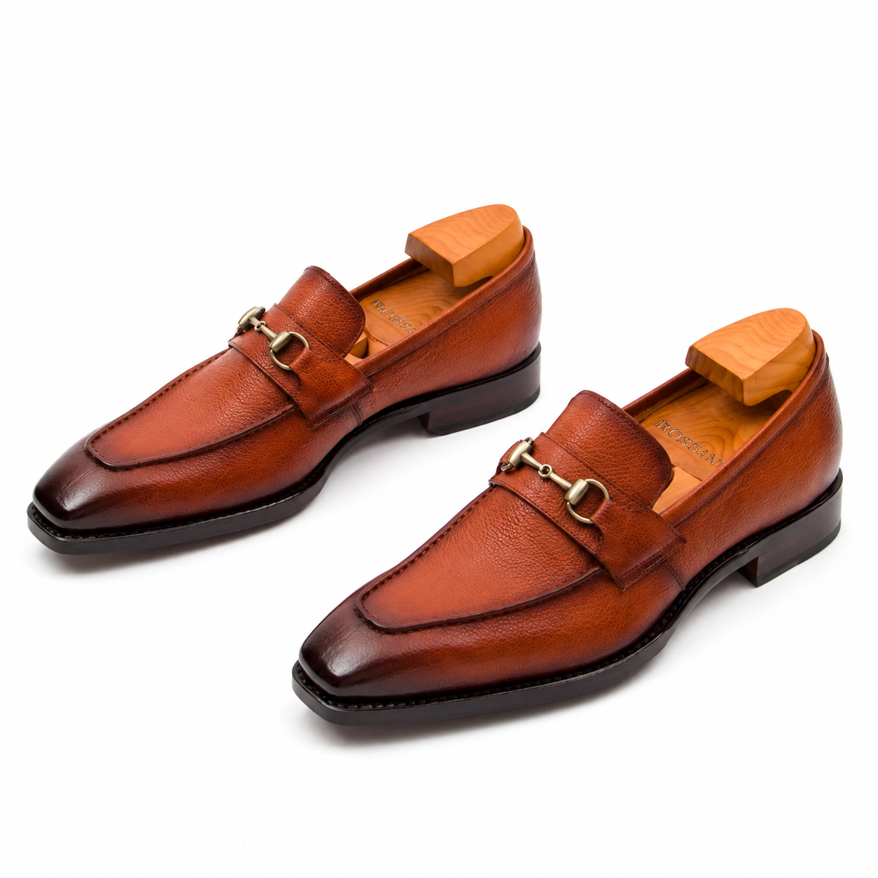 Cognac Horsebit Leather Loafer