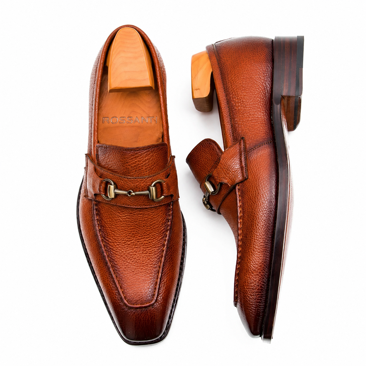 Cognac Horsebit Leather Loafer