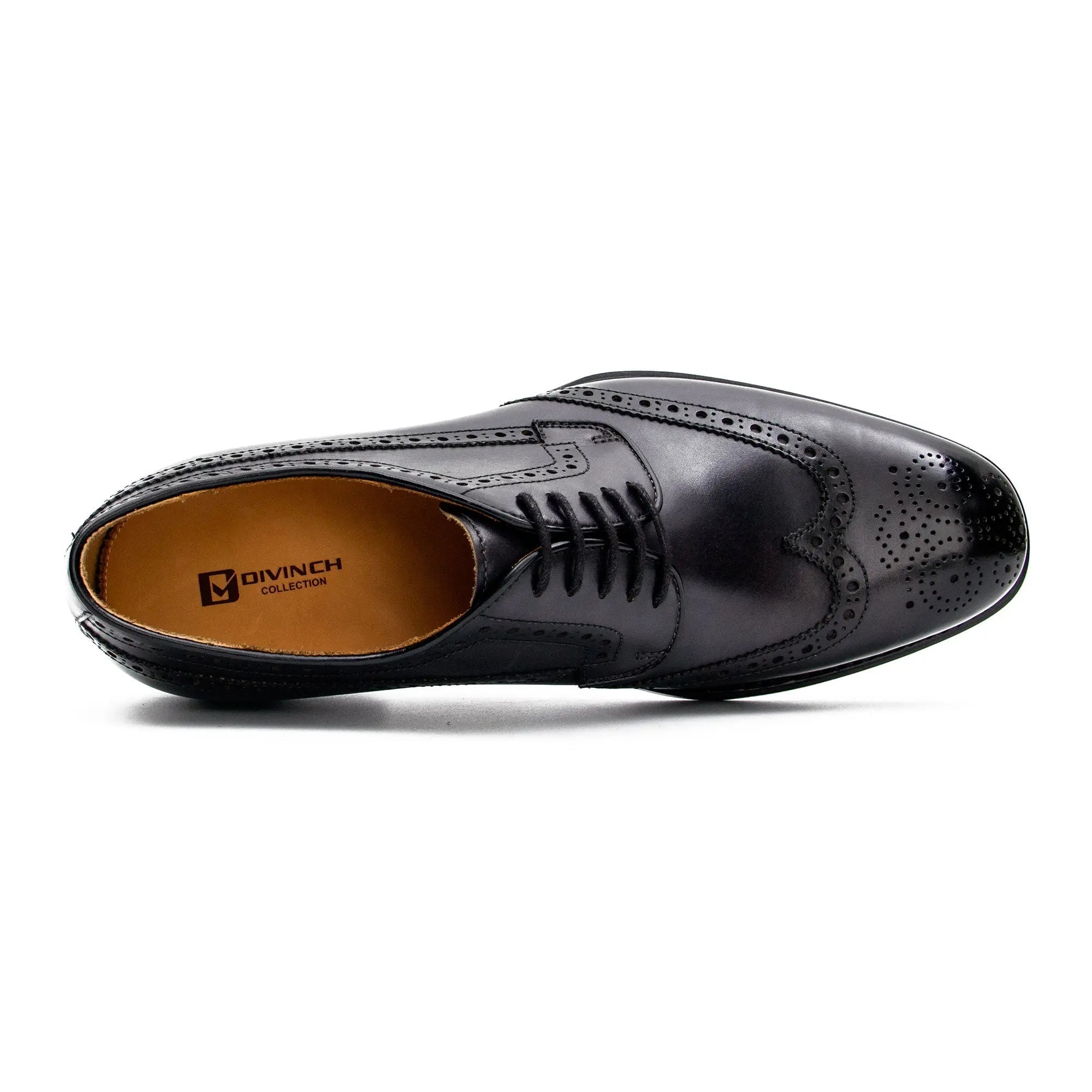 Black Brogue Derby Shoe