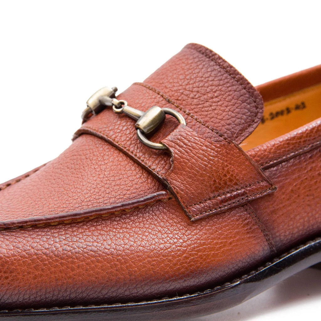 Cognac Horsebit Leather Loafer
